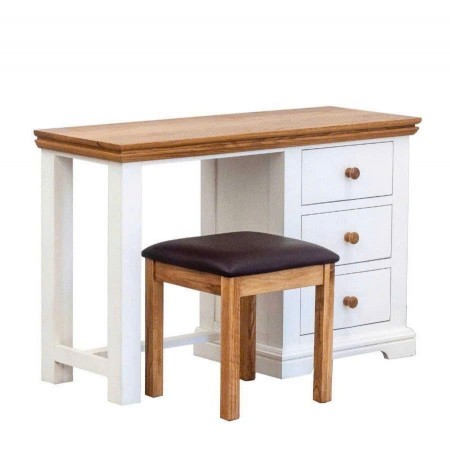 Oak04 : Bộ Bàn Trang Điểm Gỗ Sồi Kèm Ghế Đôn